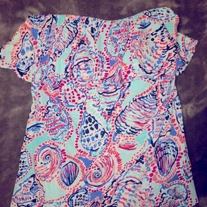 Lilly Pulitzer ruffle tube top
